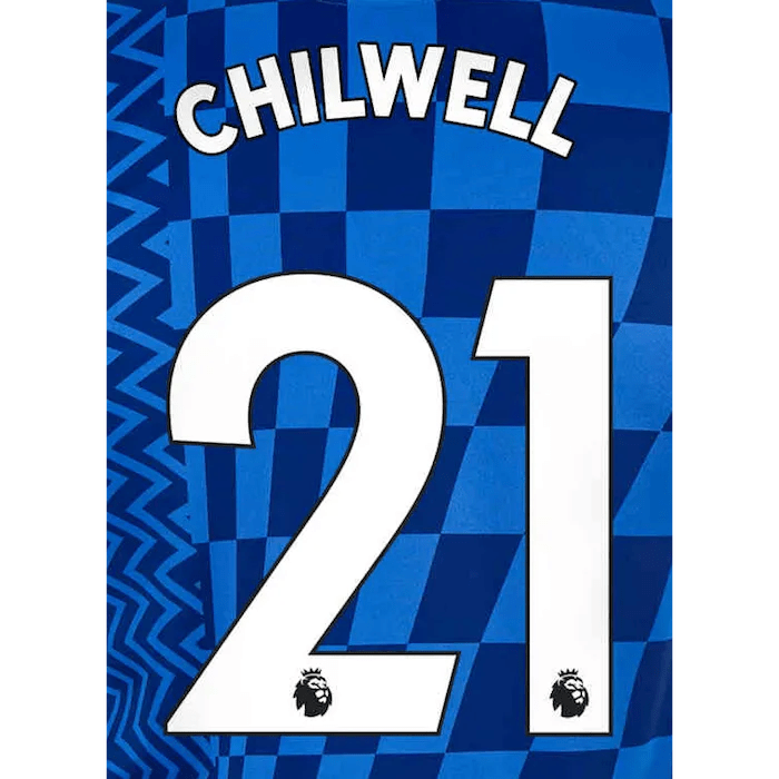Chelsea 2019/22 Home Chilwell #21 Jersey Name Set White (Main)