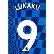 Chelsea 2019/22 Home Lukaku #9 Jersey Name Set-White