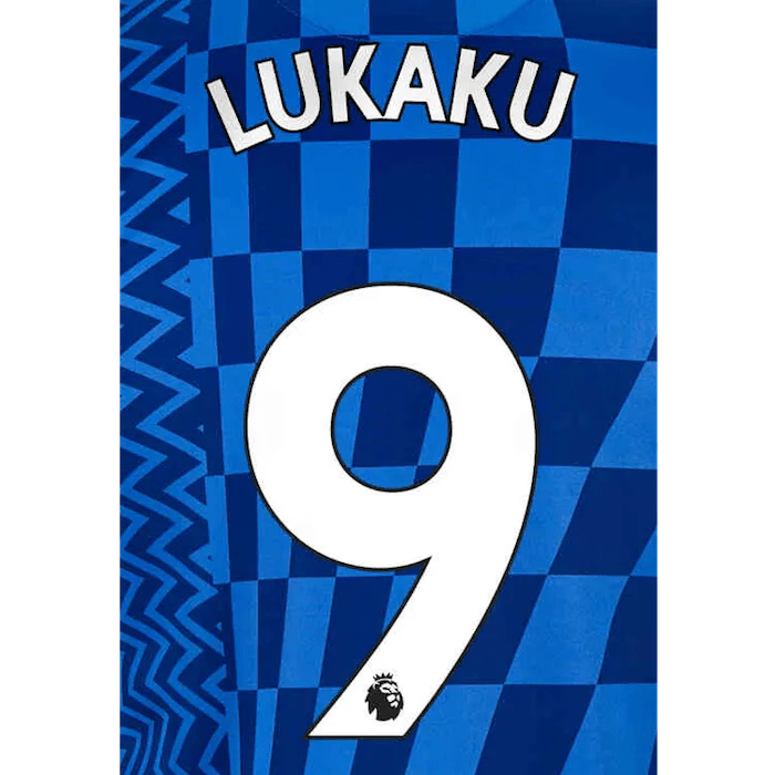 Chelsea 2019/22 Home Lukaku #9 Jersey Name Set-White