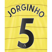 Chelsea 2021/22 Away Jorginho #5 Jersey Name Set Black