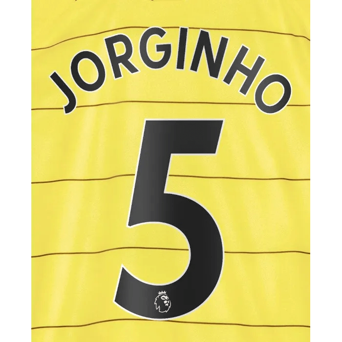 Chelsea 2021/22 Away Jorginho #5 Jersey Name Set Black (Main)