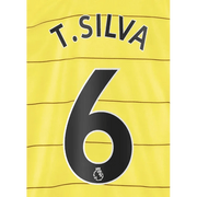 Chelsea 2021/22 Away T. Silva #6 Jersey Name Set Black