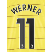 Chelsea 2021/22 Away Werner #11 Jersey Name Set Black