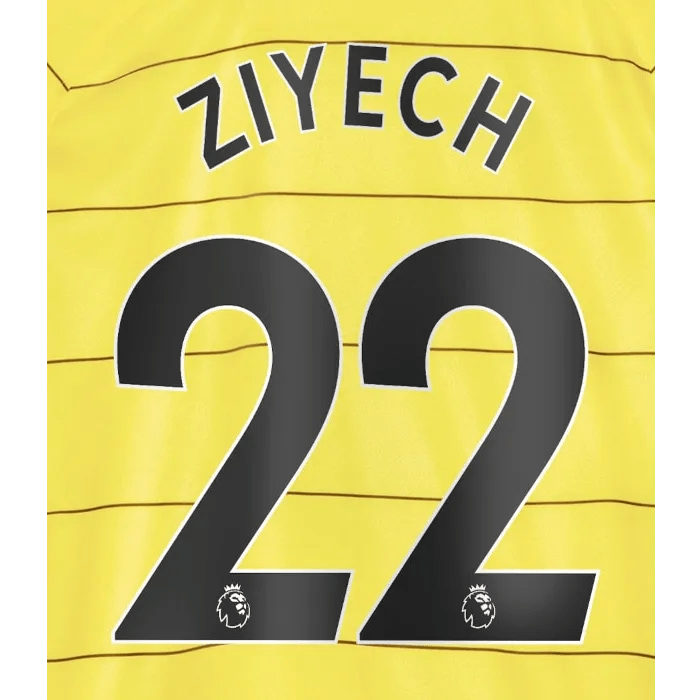 Chelsea 2021/22 Away Ziyech #22 Jersey Name Set Black (Main)