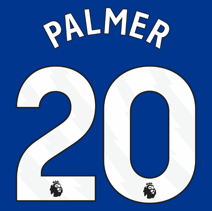 Chelsea 2023-Home Palmer #20 Youth Official Name Set-White