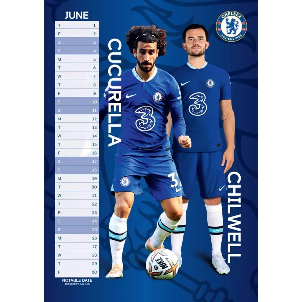 Chelsea 2023 Official Calendar (Cucurella/Chilwell Page)