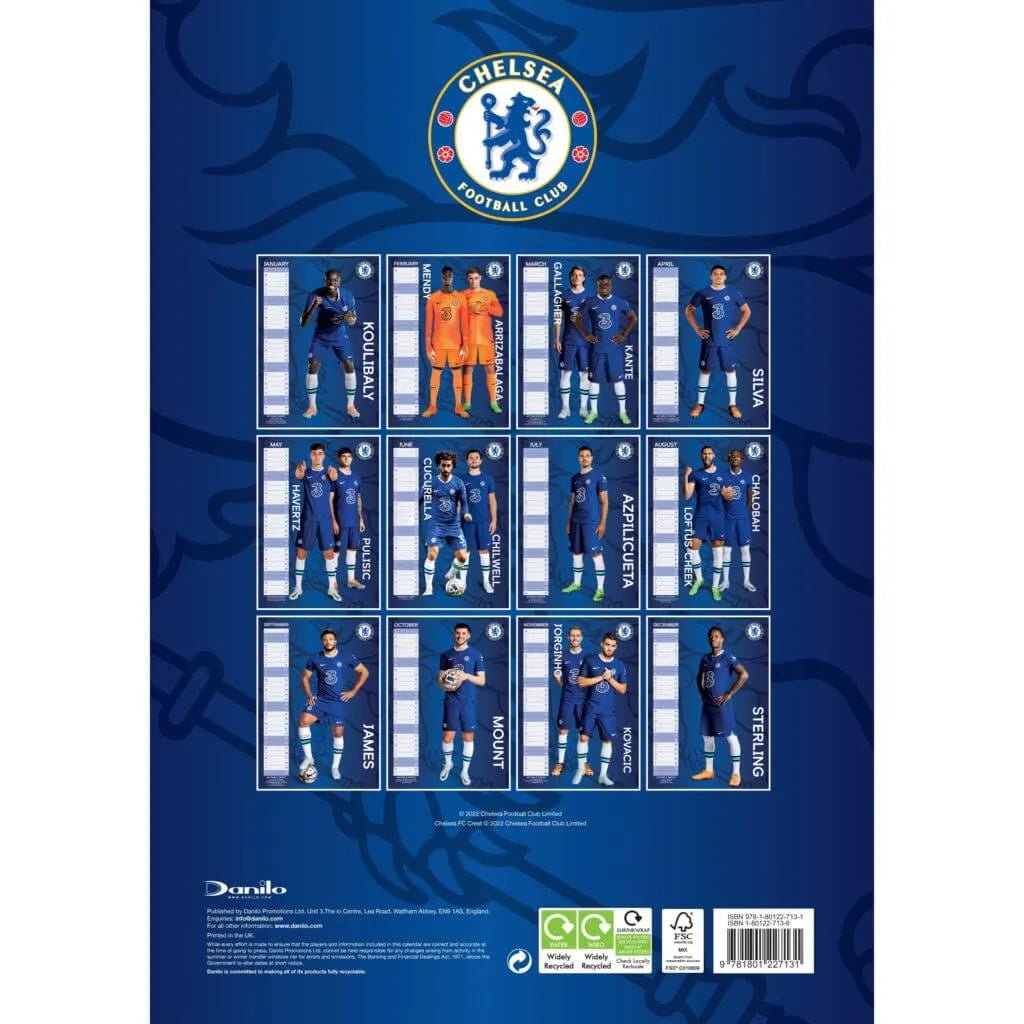 Chelsea 2023 Official Calendar (Back)