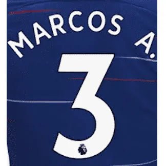 Chelsea Home 2018/19 Marcos A. #3 Jersey Name Set (Main)