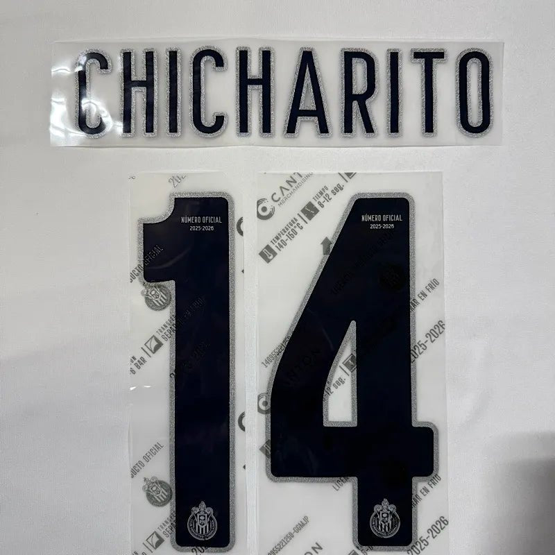Chivas 2025/26 Home CHICHARITO #14 Official Name Set