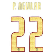 Club America 2020/21 Home P. Aguilar #22 Jersey Name Set