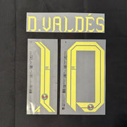 Club America 2024-25 Away D. VALDES #10 Official Name Set