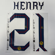 Club America 2024-25 Home HENRY #21 Official Name Set