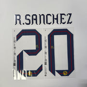 Club America 2024-25 Home R. SANCHEZ #20 Official Name Set