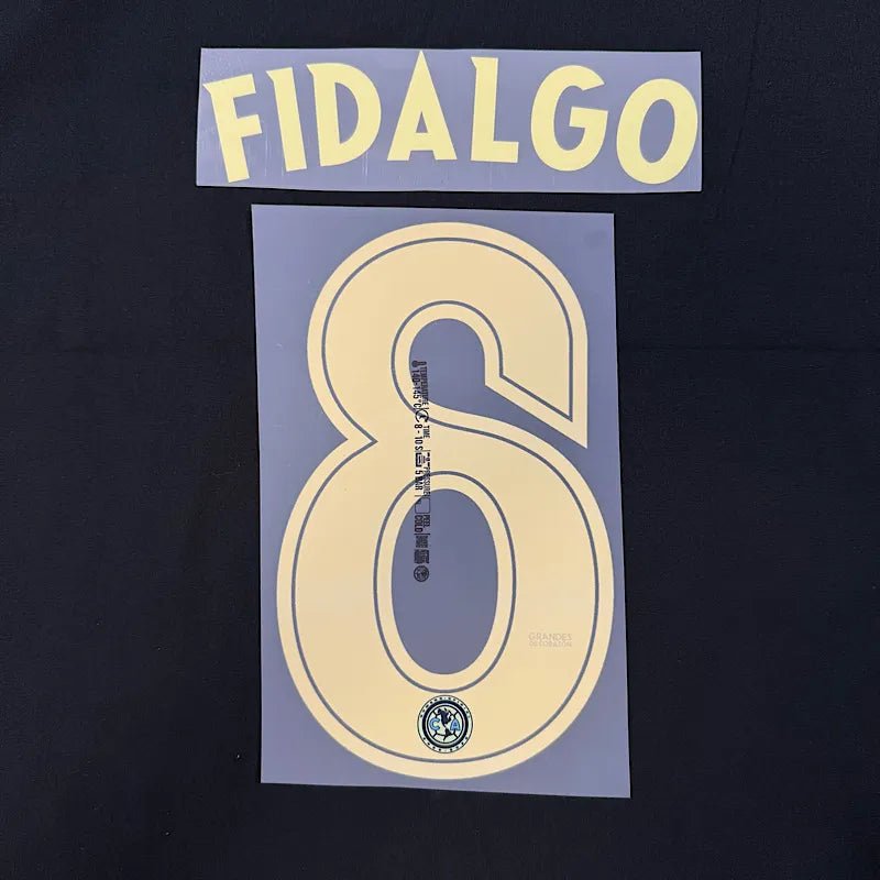 Club America 2025-26 Away FIDALGO #8 Official Name Set