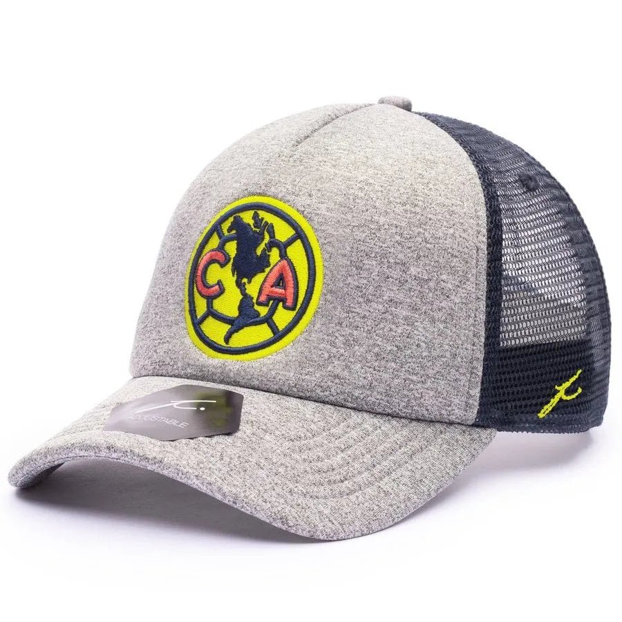 Club America Fan Ink Collection Grayline Trucker Hat (Grey - Navy)