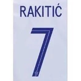 Croatia 2018 Rakitic Home #7 Jersey Name Set