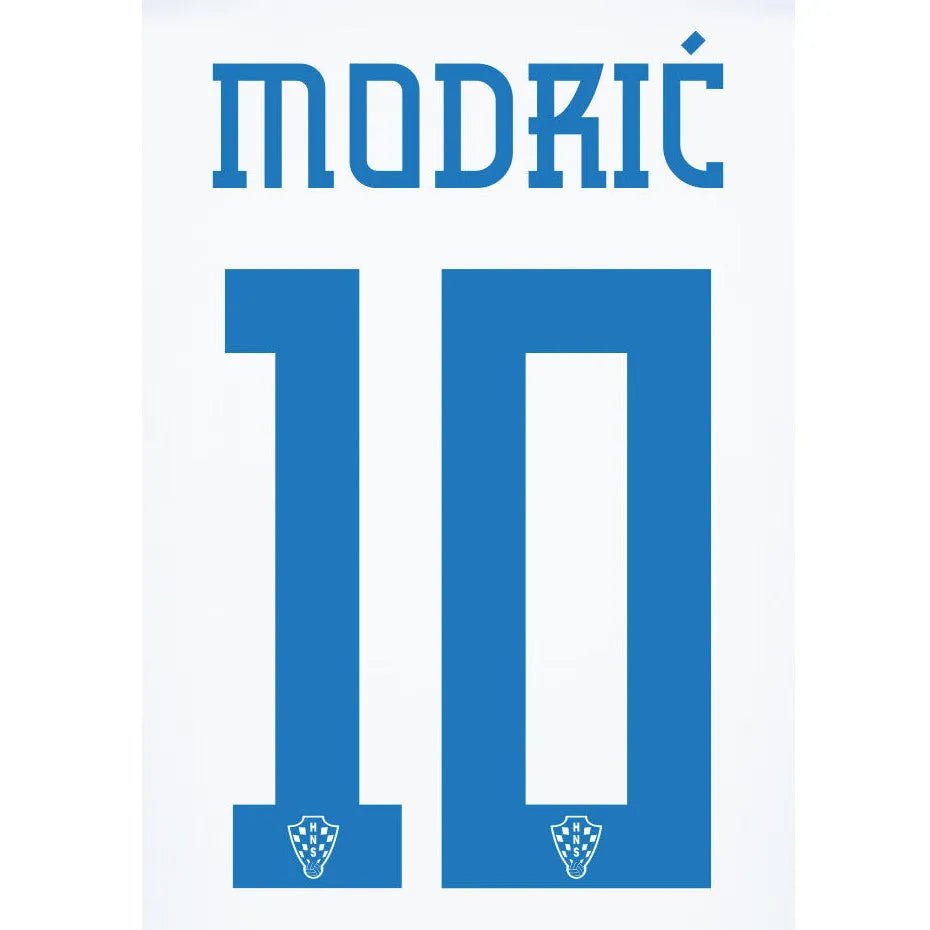Croatia 2022-23 Home Modric #10 Jersey Name Set