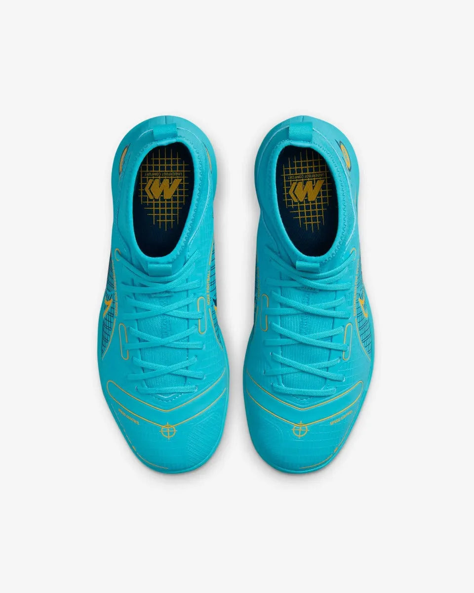 Nike JR Superfly 8 Academy Indoor - Chlorine Blue-Laser Orange (Pair - Top)