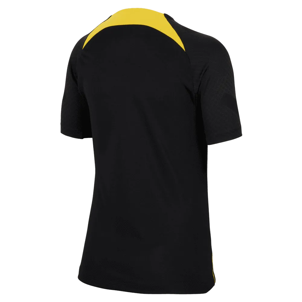 Jordan 2022-23 Youth PSG DF Knit Strike Top - Black - Yellow (Back)