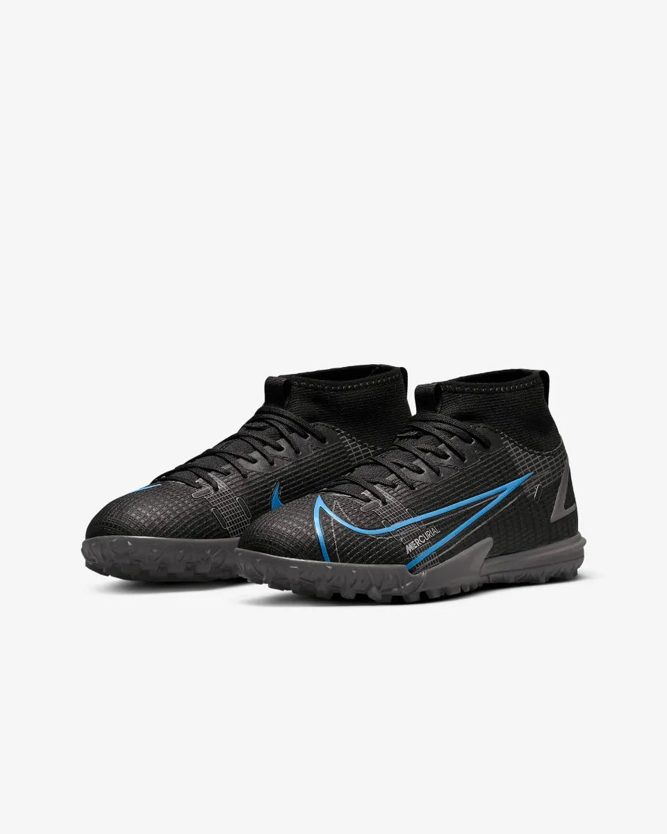 Nike JR Superfly 8 Academy TF - Black-Blue (Pair - Diagonal)