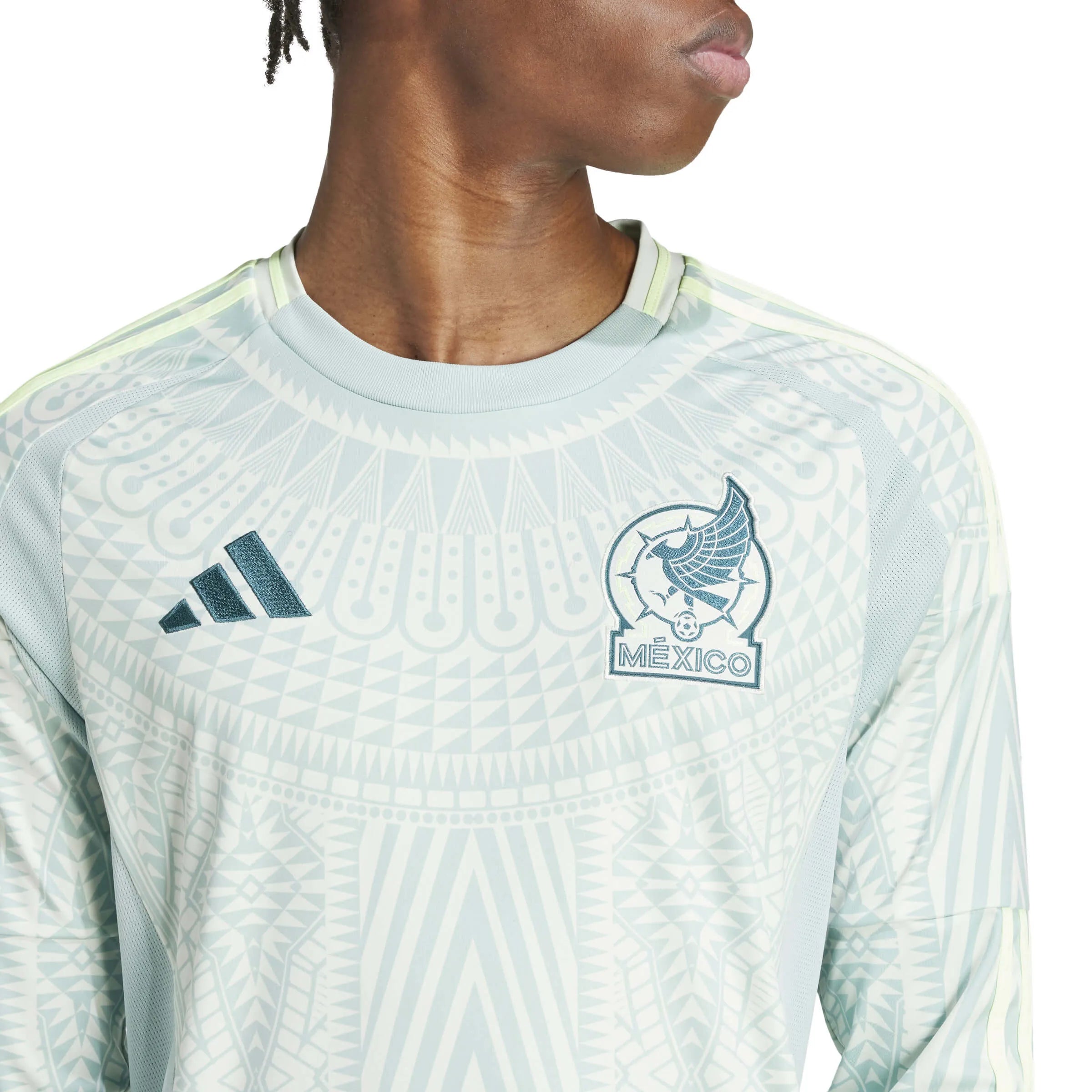 adidas 2024-25 Mexico Men's Stadium Away Long-Sleeve Jersey (Detail 1)