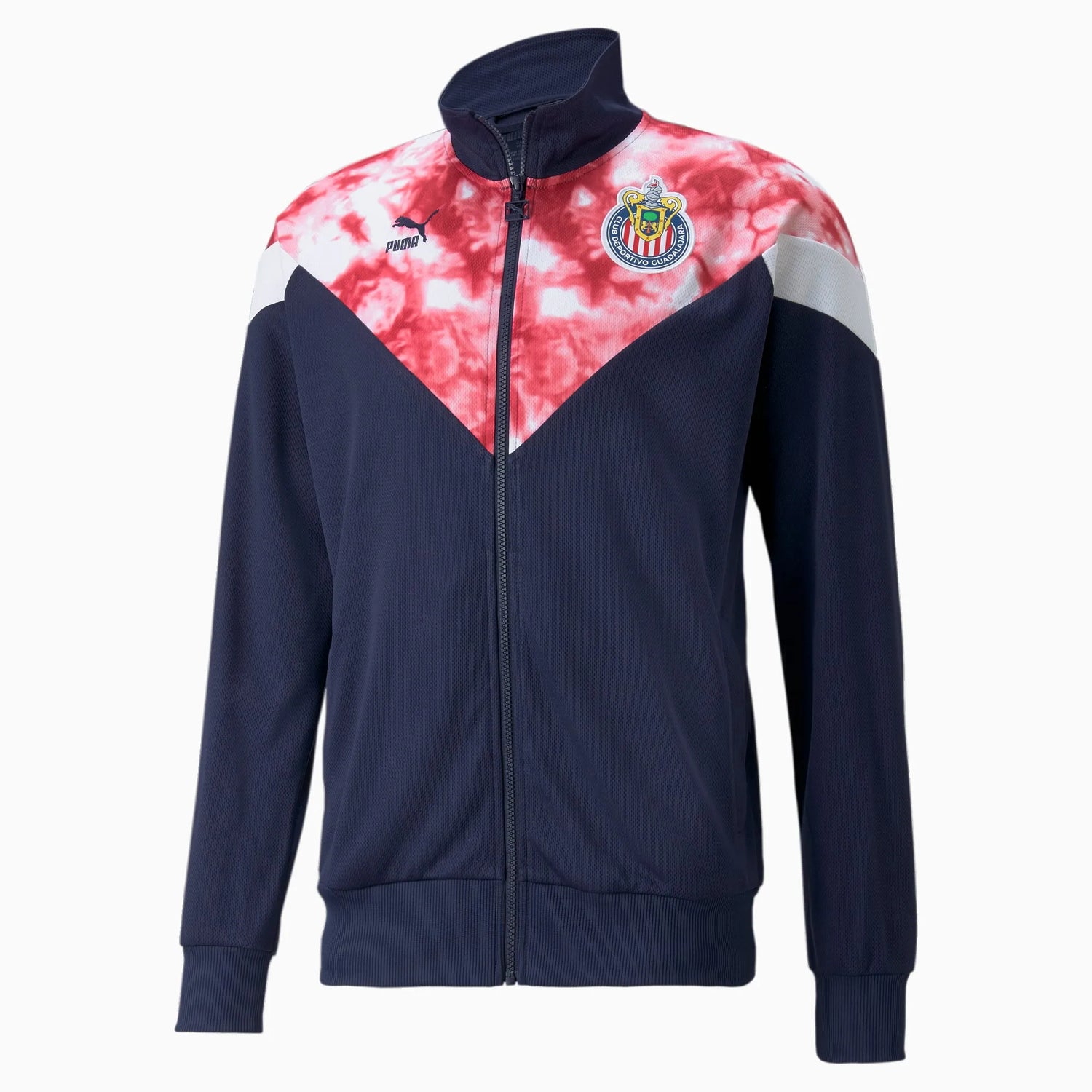 Puma 2022 Chivas Iconic Mesh Track Jacket - Navy-White-Red (Front)