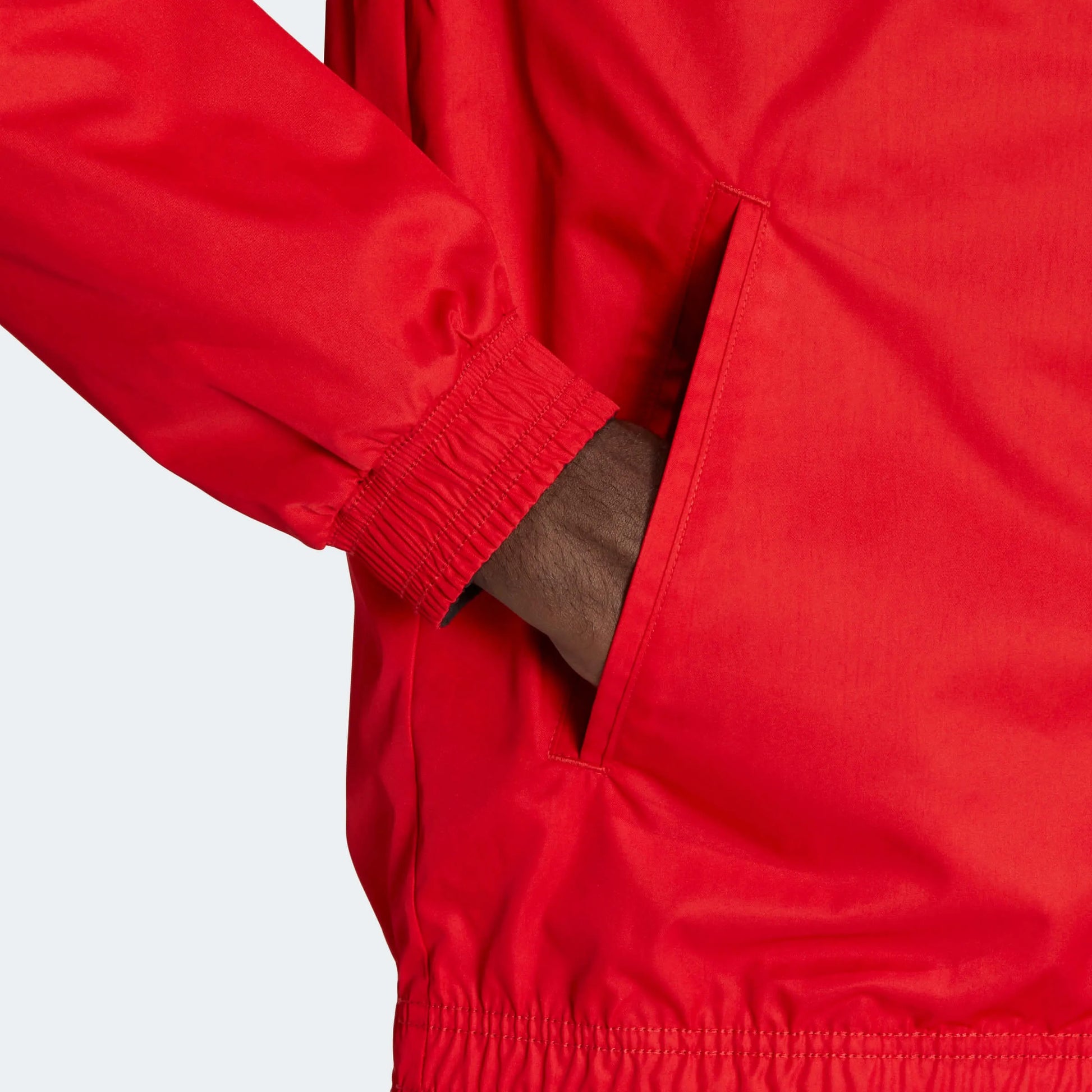  adidas 2022-23 Belgium Anthem Jacket - Black-Red (Detail 2)