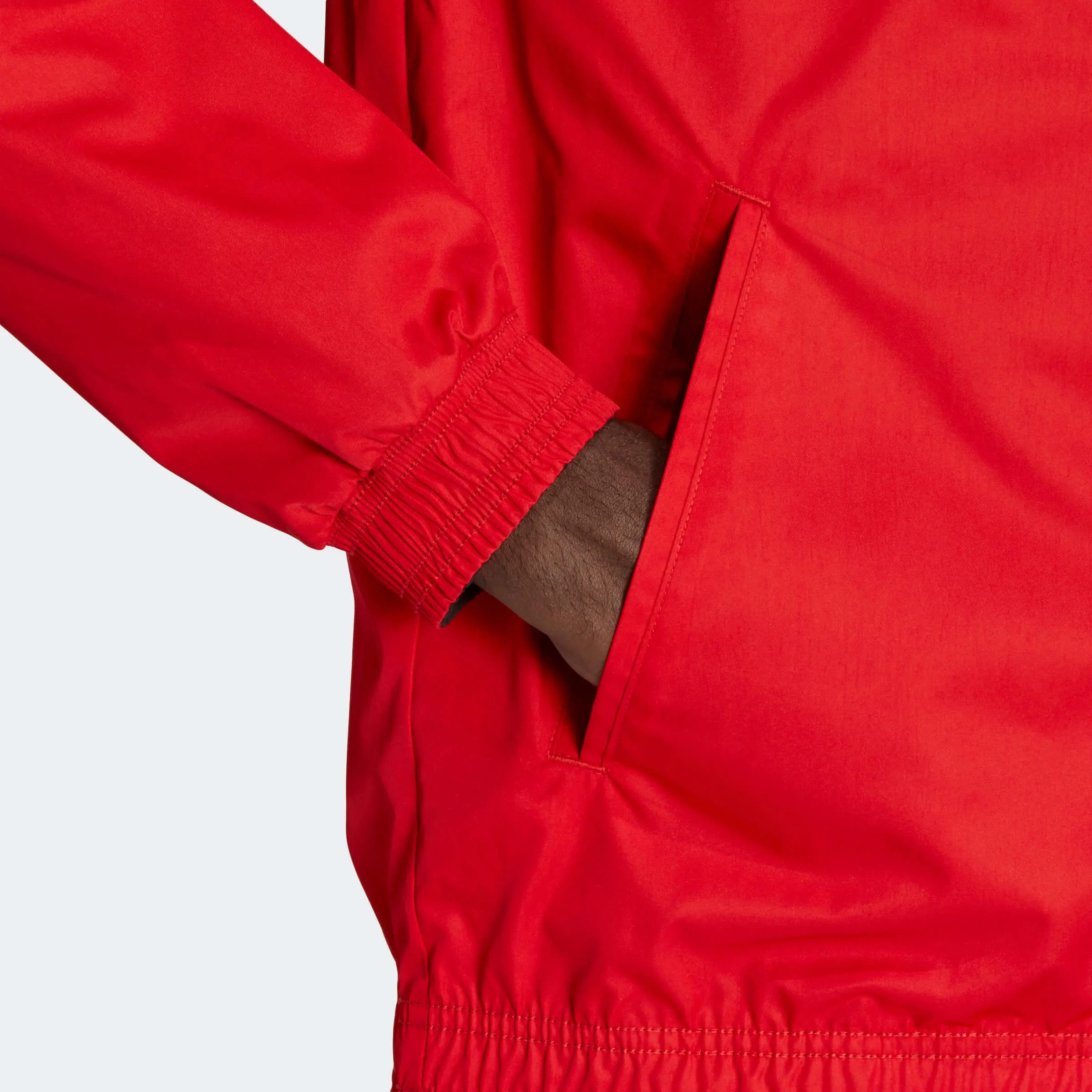  adidas 2022-23 Belgium Anthem Jacket - Black-Red (Detail 2)