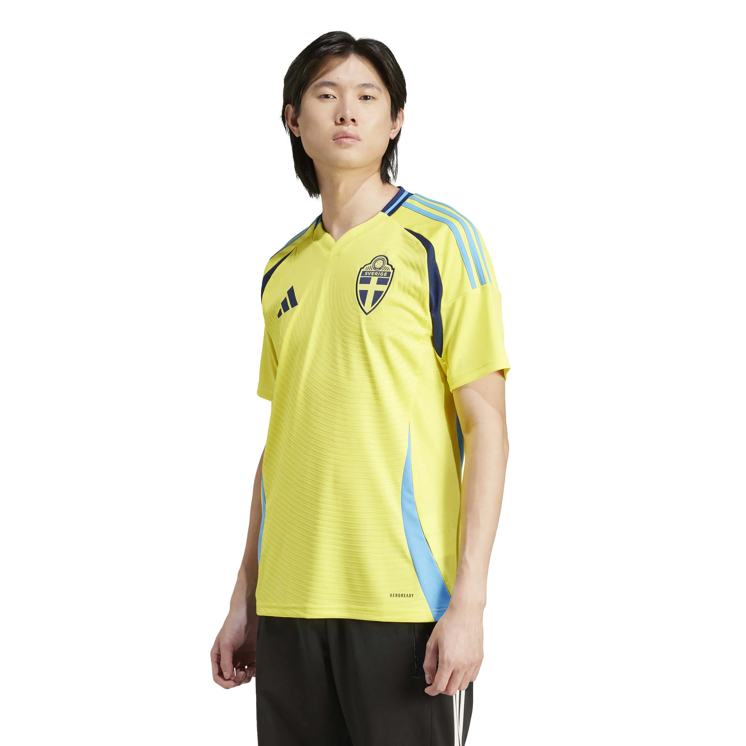 adidas 2024-25 Sweden Men's Stadium Home Jersey (Model - Front)