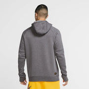 Nike 2020-21 Barcelona Fleece Pullover Hoodie - Grey-Yellow
