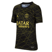 Jordan 2022-23 Paris Saint-German Youth Fourth Jersey - Black-Yellow (Front)