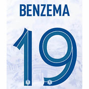 France 2022-23 Away Benzema #9 Jersey Name Set (Back)
