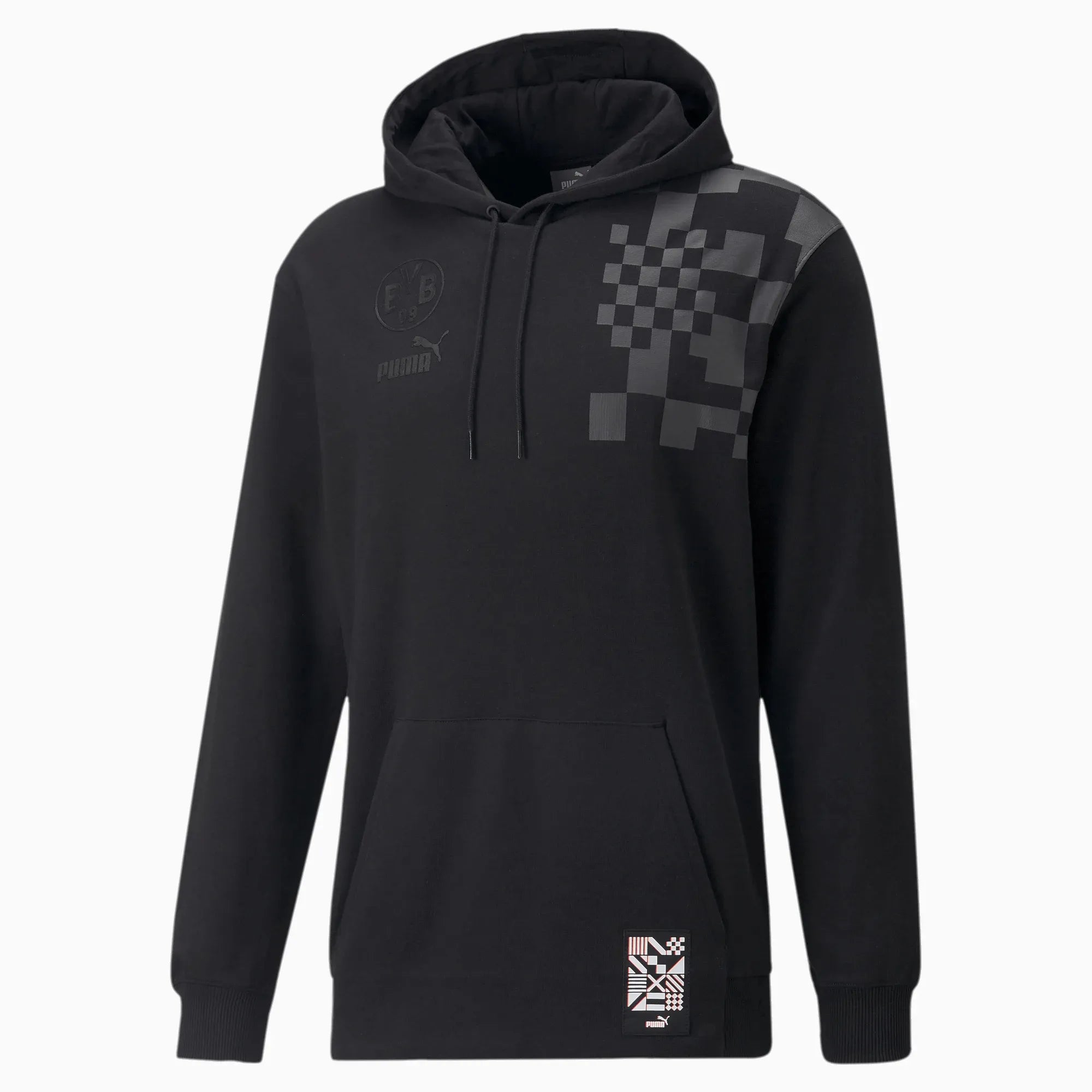 Puma 2022-23 Borussia Dortmund FtblCulture Hoody - Puma Black-Asphalt (Front)