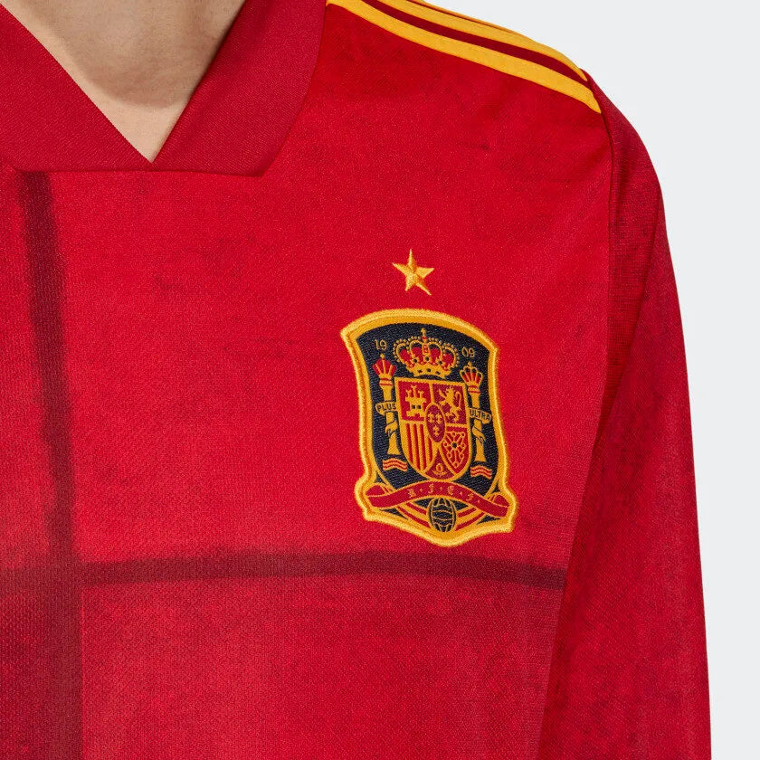 adidas 2020-21 Spain Home Long-Sleeve Jersey - Red-Yellow