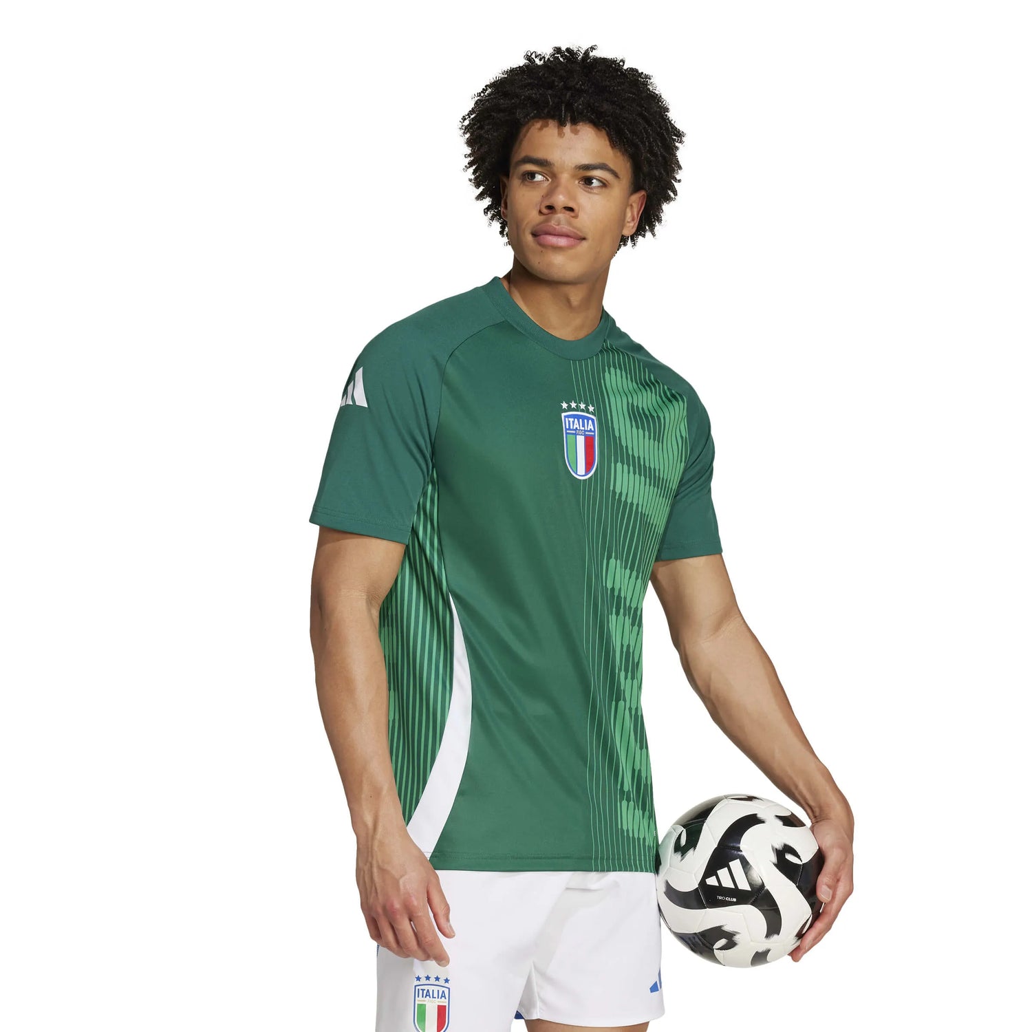adidas 2024-25 Italy Men's Pre-Match Jersey (Model - Side)