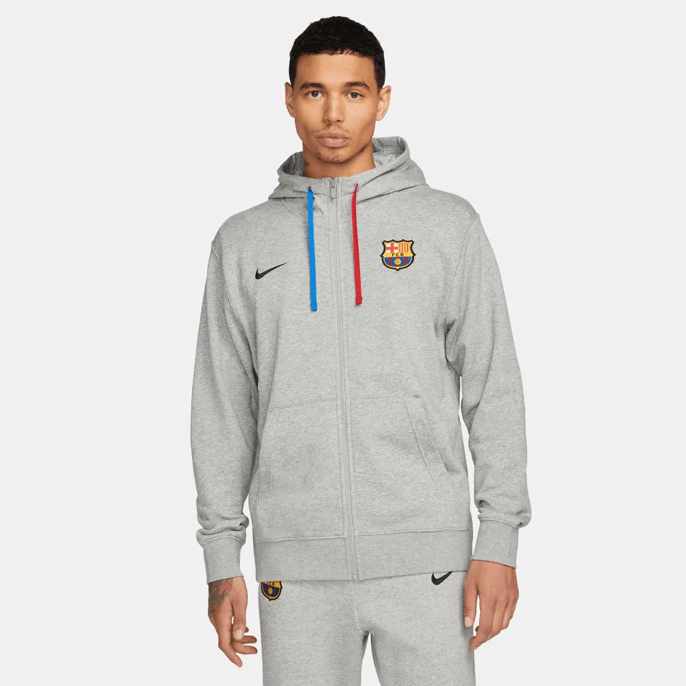 Nike 2022-23 Barcelona Full-Zip Hoodie (Model - Front)