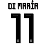 Argentina 2018 Home Di Maria #11 Jersey Name Set