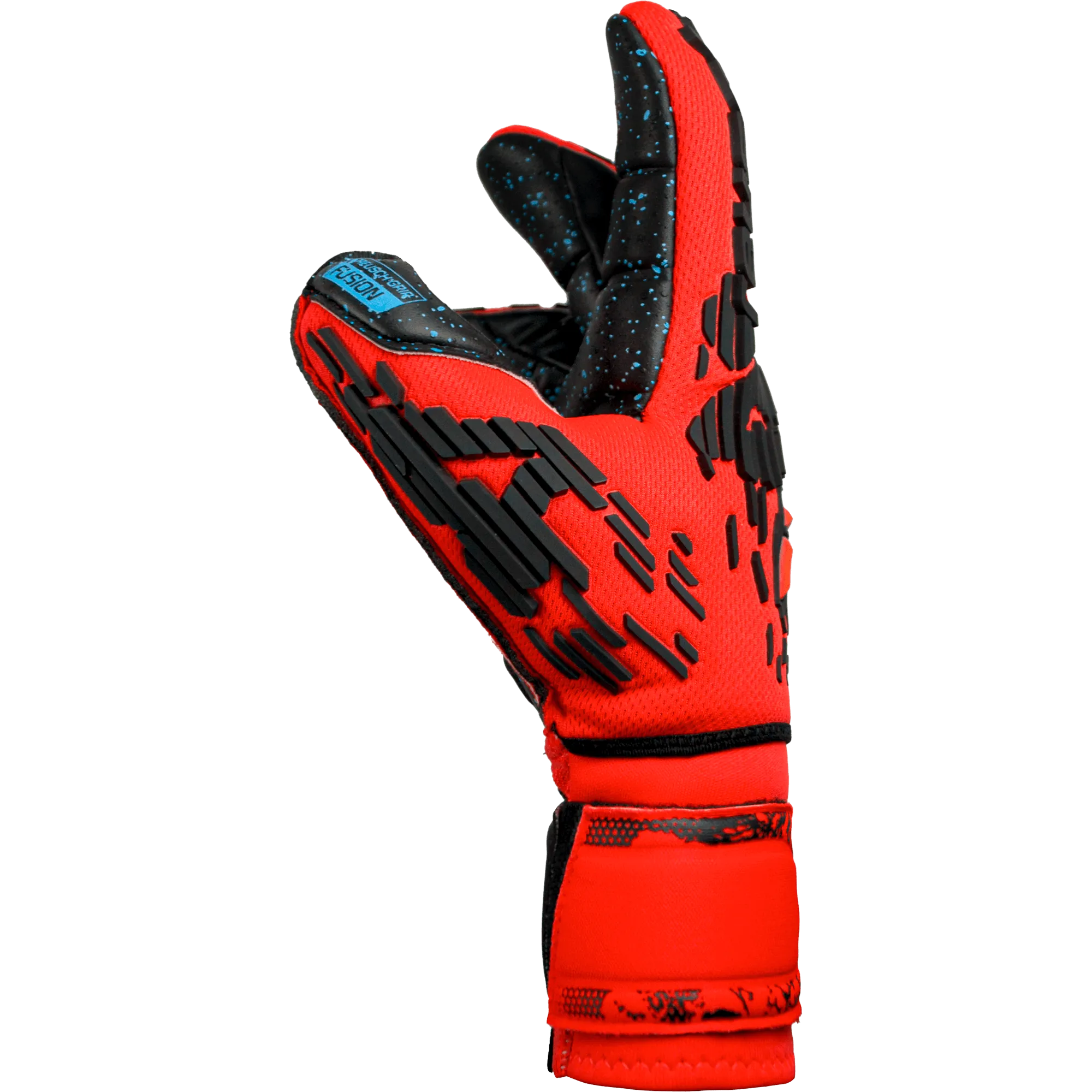 Reusch Attrakt Freegel Fusion Ortho-Tec Goaliator Goalkeeper Gloves - Bright Red-Black (Single - Side)
