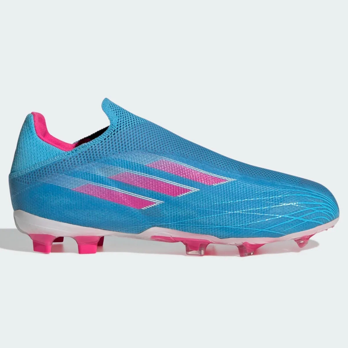 Adidas JR X Speedflow + FG - Sky Rush-Shock Pink (Side 1)