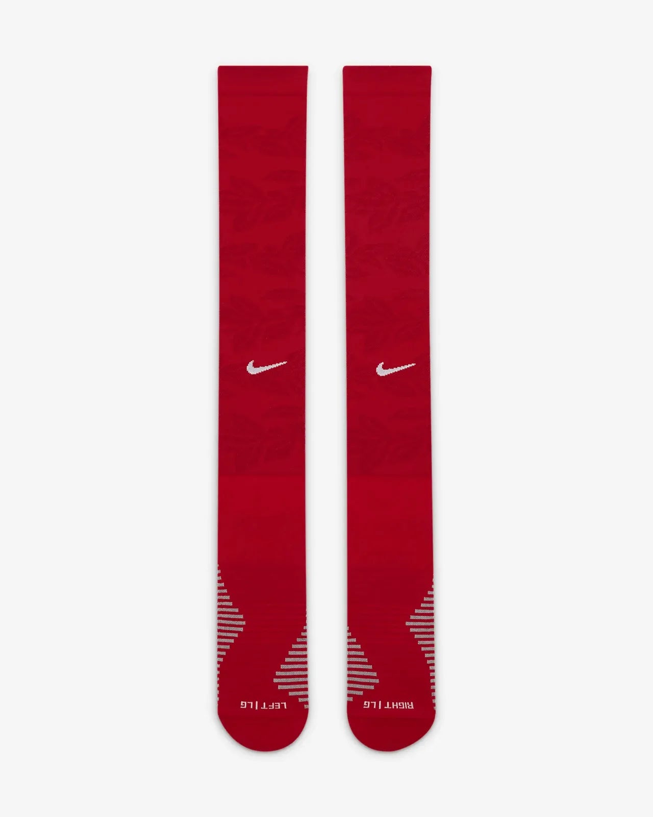 Nike 2022-23 France Strike Home Knee-High Socks - Red-White (Pair - Front)