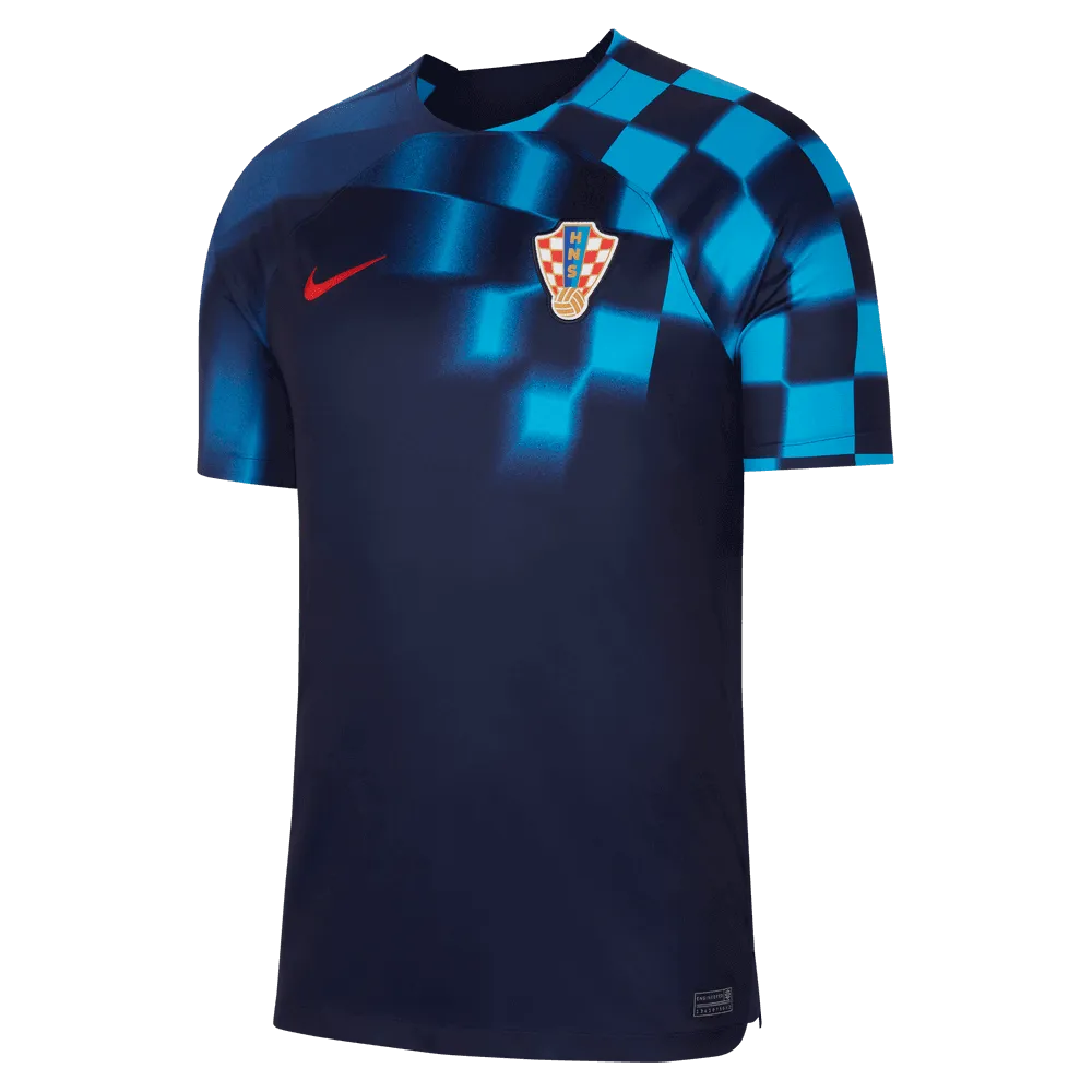 Nike 2022-23 Croatia Away Jersey Blackened Blue-Red (Front)