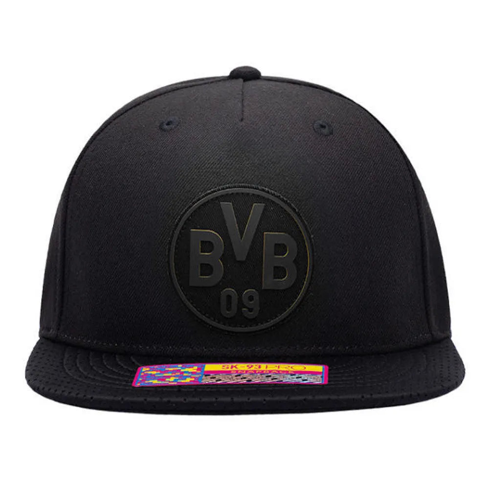 FI Collection Borussia Dortmund Elite Snapback Hat - Black (Front)