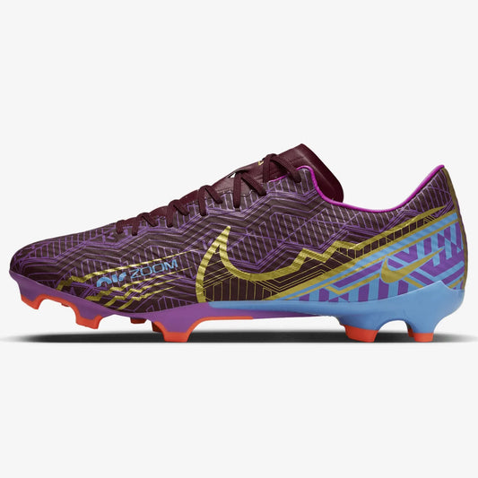 Nike Zoom Vapor 15 Academy KM FG-MG - Dark Beetroot-Gold (Side 1)