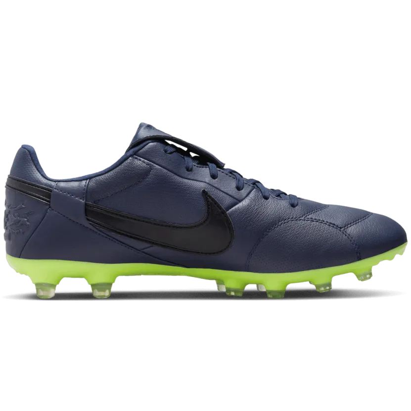 The Nike Premier III FG Blackened Blue Volt Black (Side 2)