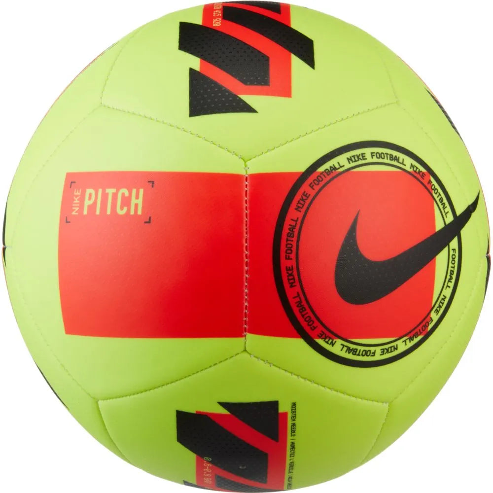 Nike Pitch Training Ball - Yellow-Bright Crimson-Black (Front)