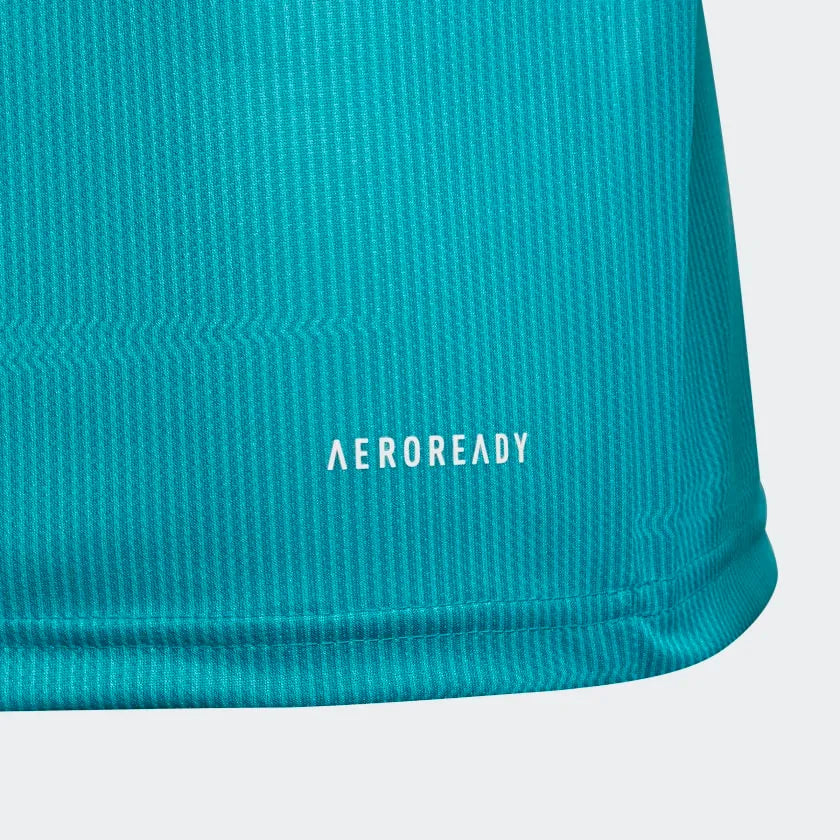 Adidas 2021-22 Real Madrid Youth Third Jersey - Hi Res Aqua (Detail 3)