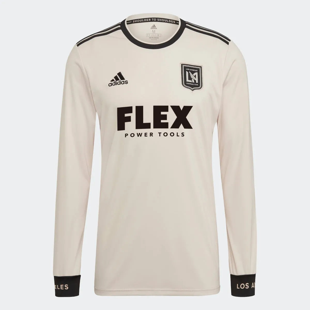 Adidas 2021-22 LAFC Away Long-Sleeve Jersey - Beige-Black (Front)