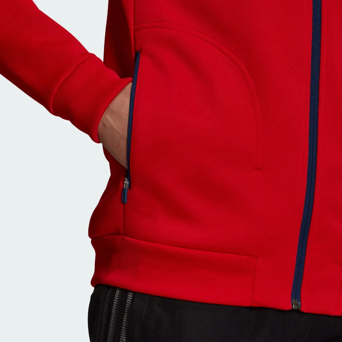 Adidas 2021-22 Arsenal Anthem Jacket - Red-Navy (Detail 2)