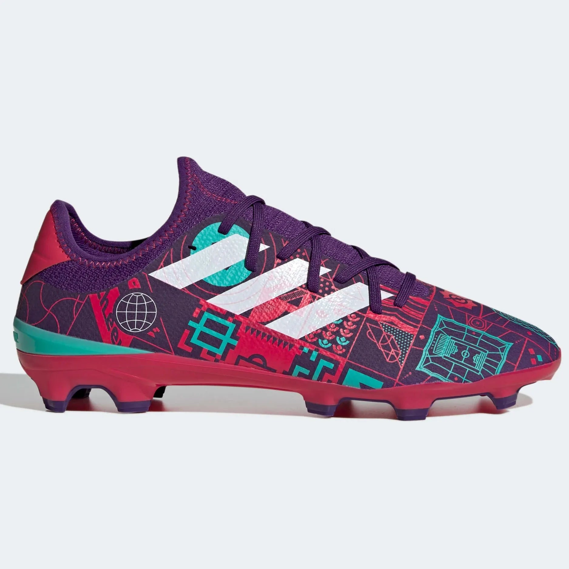 adidas Gamemode Knit FG - Purple-Ruby Red (Side 1)