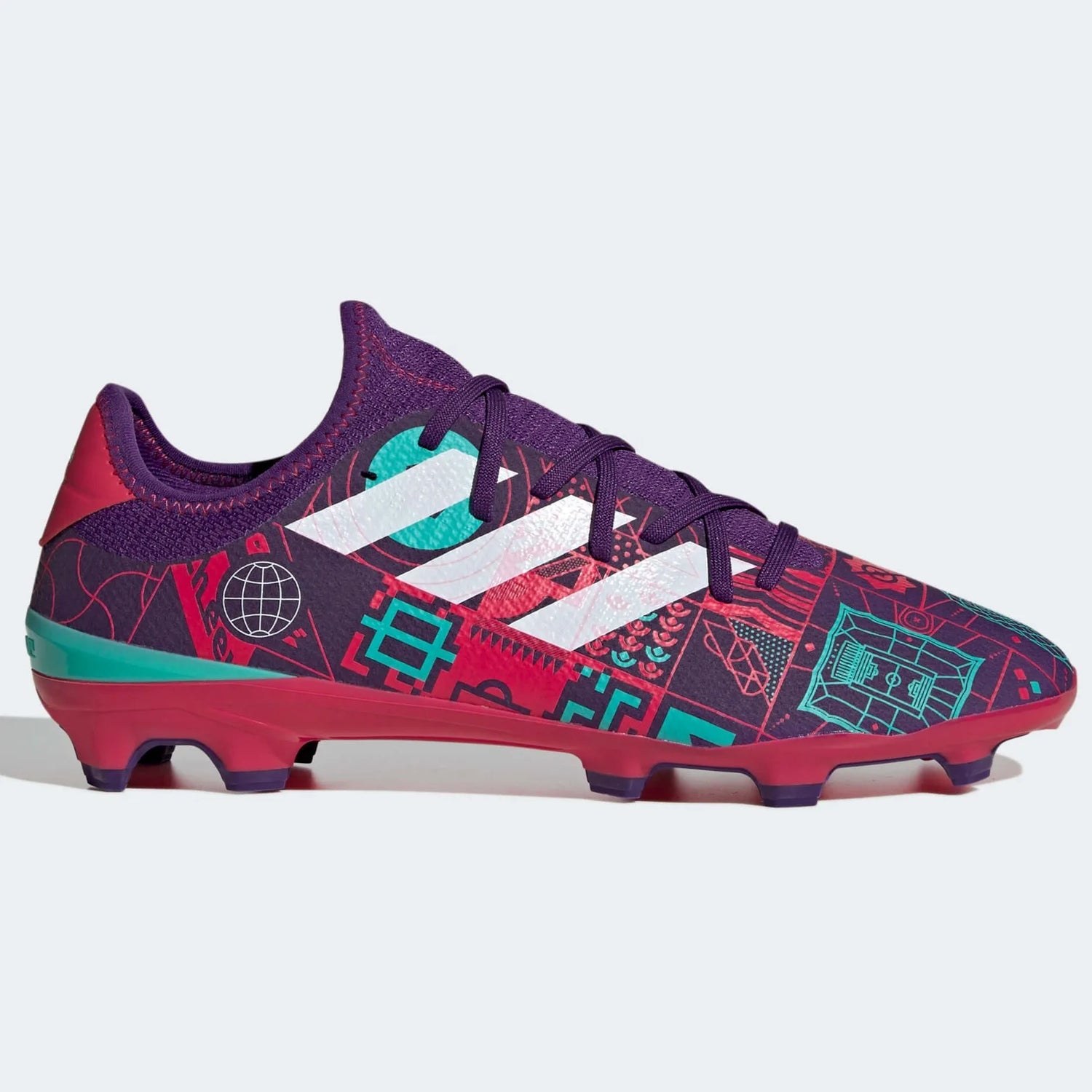adidas Gamemode Knit FG - Purple-Ruby Red (Side 1)